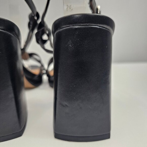 Kensie Leilany Platform Sandal Women 10 Black Strappy Block Heel Night Out 90s - Picture 10 of 15